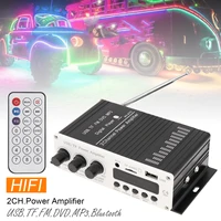 470bt 2ch hi fi car audio high power amplifier fm radio player sd usb dvd mp3 aux remote control for car motorcycle