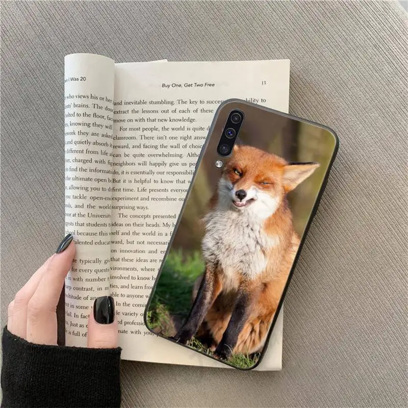 

red snow fox cute animal high quality Phone Case For Samsung galaxy S 9 10 20 A 10 21 30 31 40 50 51 71 s note 20 j 4 2018 plus