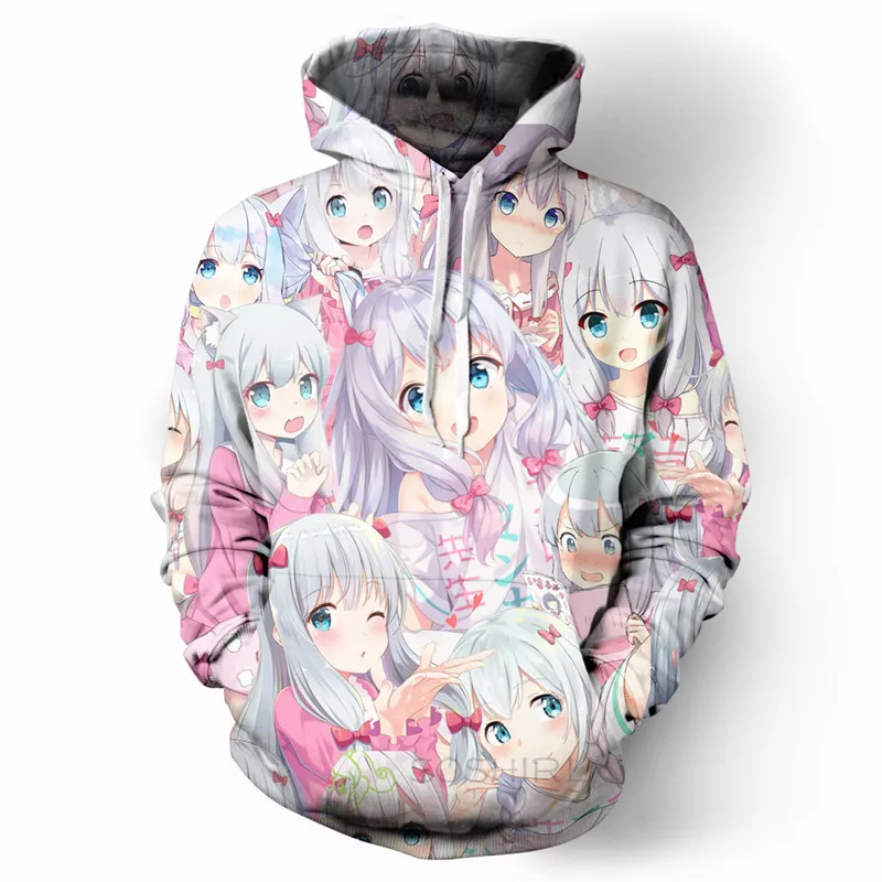 

Cosplay Hoodie Eromanga Sensei Anime Masamune Izumi Izumi Sagiri 3D Comic Print Unisex Pullover Hoody Anime peripheral