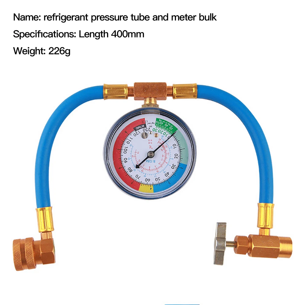 Заряжаемый шланг для хладагента A/C R134A Манометр низкого давления легкое