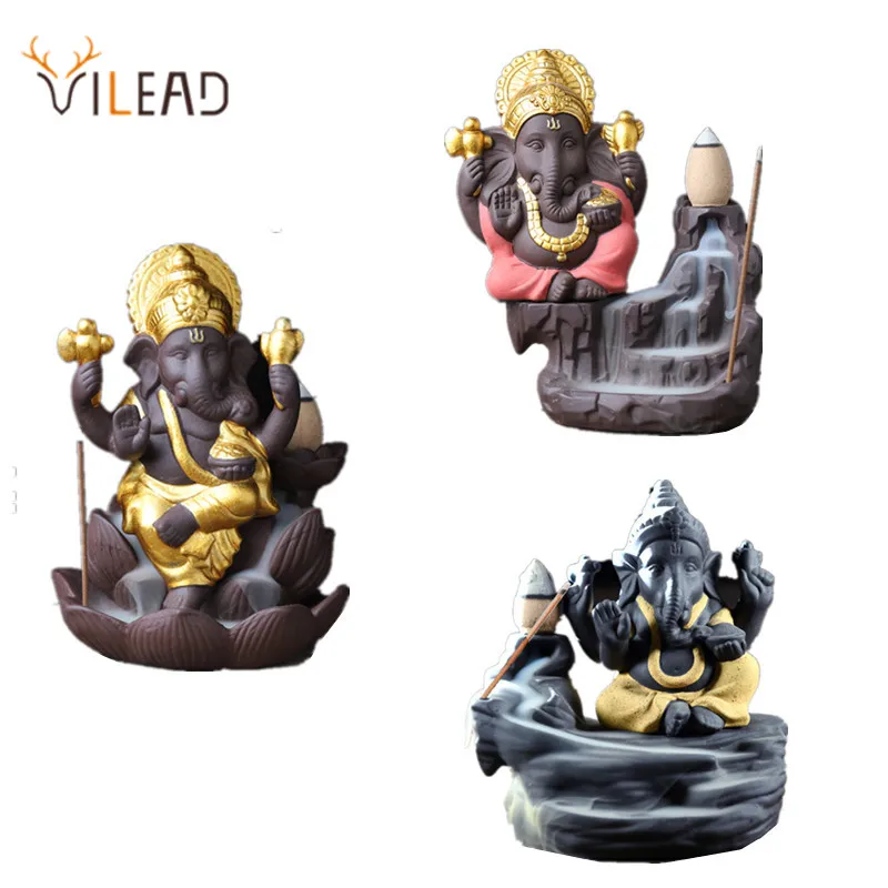 Статуэтки VILEAD 11 см 12 керамические слон Бог Ганеша Индия тайский украшения