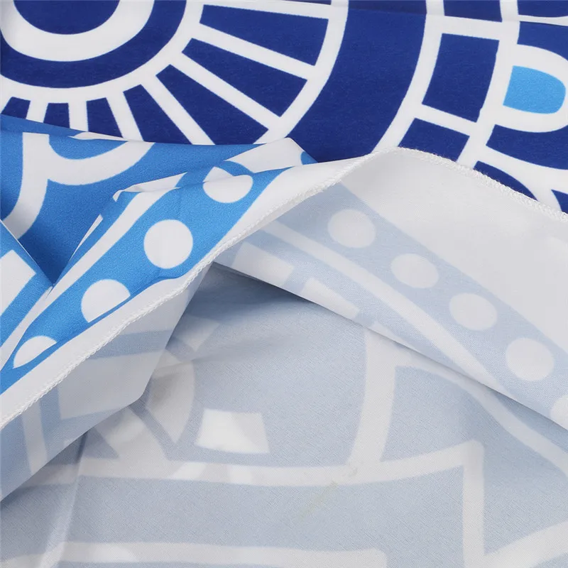 Круглый пляжный коврик индийская МАНДАЛА ГОБЕЛЕН поход одеяло для пикника