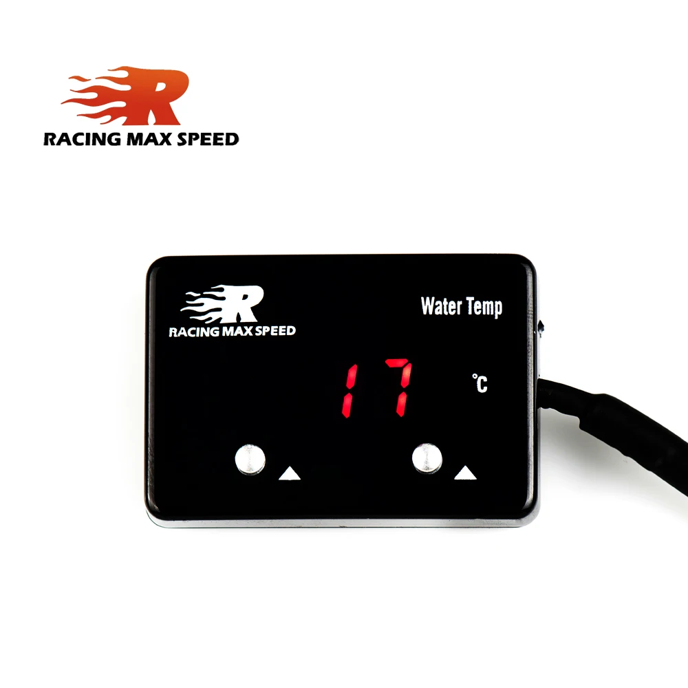 

12v dc auto digital Celsius temp Meter red display digital water temperature gauge with 1/8 npt sensor