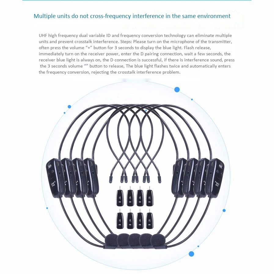 Топ UHF беспроводной микрофон Профессиональный головной убор для голосового