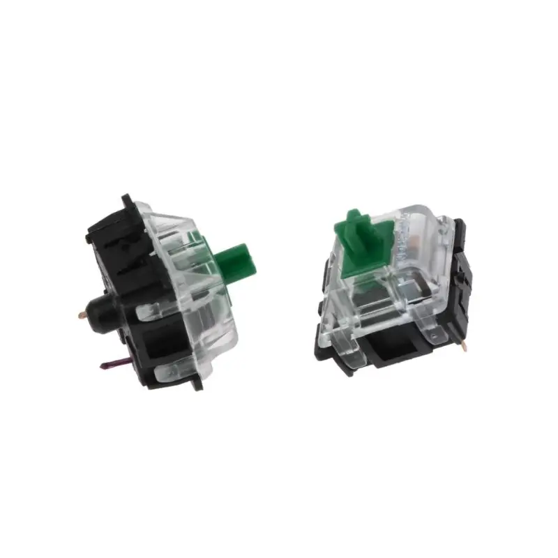 

10Pcs Mechanical Keyboard Gateron MX 3 Pin Green Switch Transparent Case