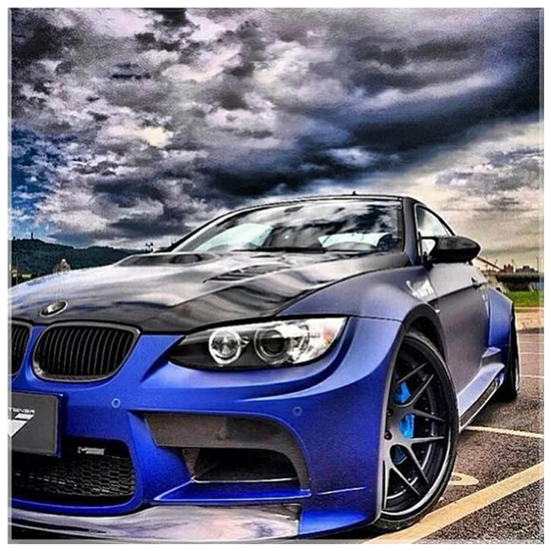 

5D Diy diamond painting full circle diamond painting sky blue car mosaic rhinestone diamond embroidery painting