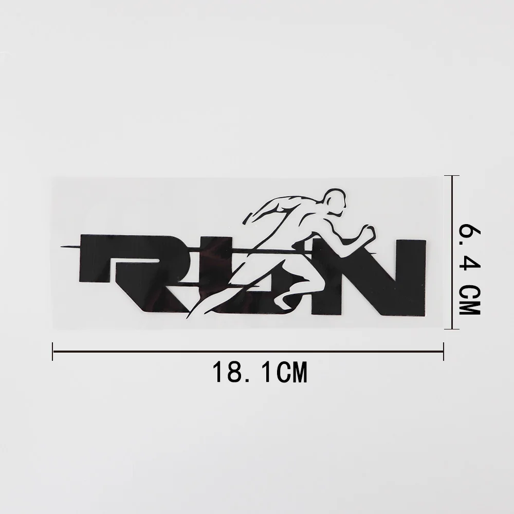 

Спортивная Виниловая наклейка для бега, бега, здоровья, автомобильная наклейка из ПВХ, черная/серебряная наклейка, наклейка для творчества, Стайлинг автомобиля, автомобильные аксессуары