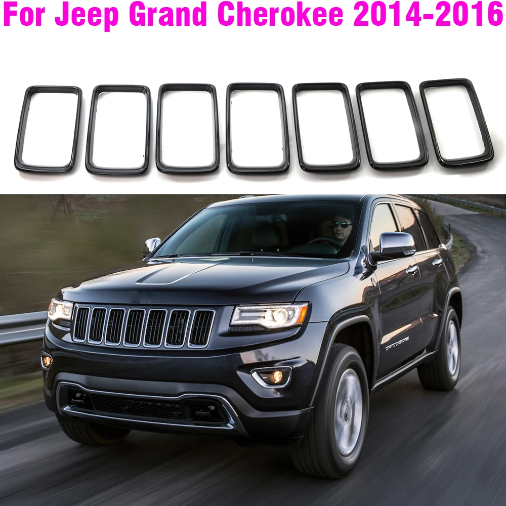 

Для Jeep Grand Cherokee 2014-2016 Автомобильная черная крышка решетки радиатора