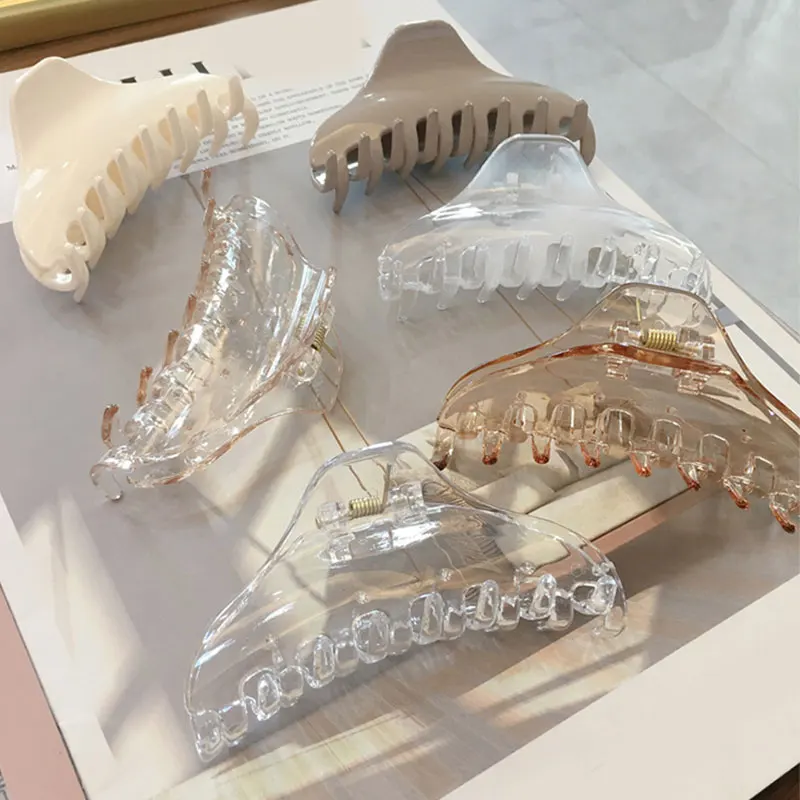 

Заколка-краб для волос женская, однотонная, большая