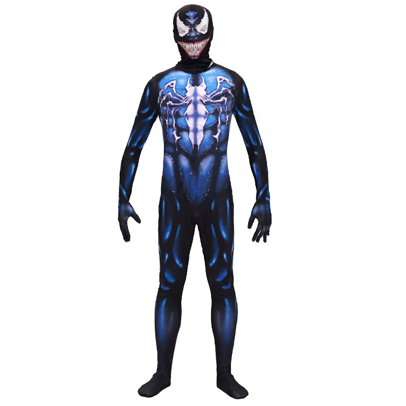Детский и взрослый Веном Человек-паук супергерой фильм косплей Eddie Brock комбинезон