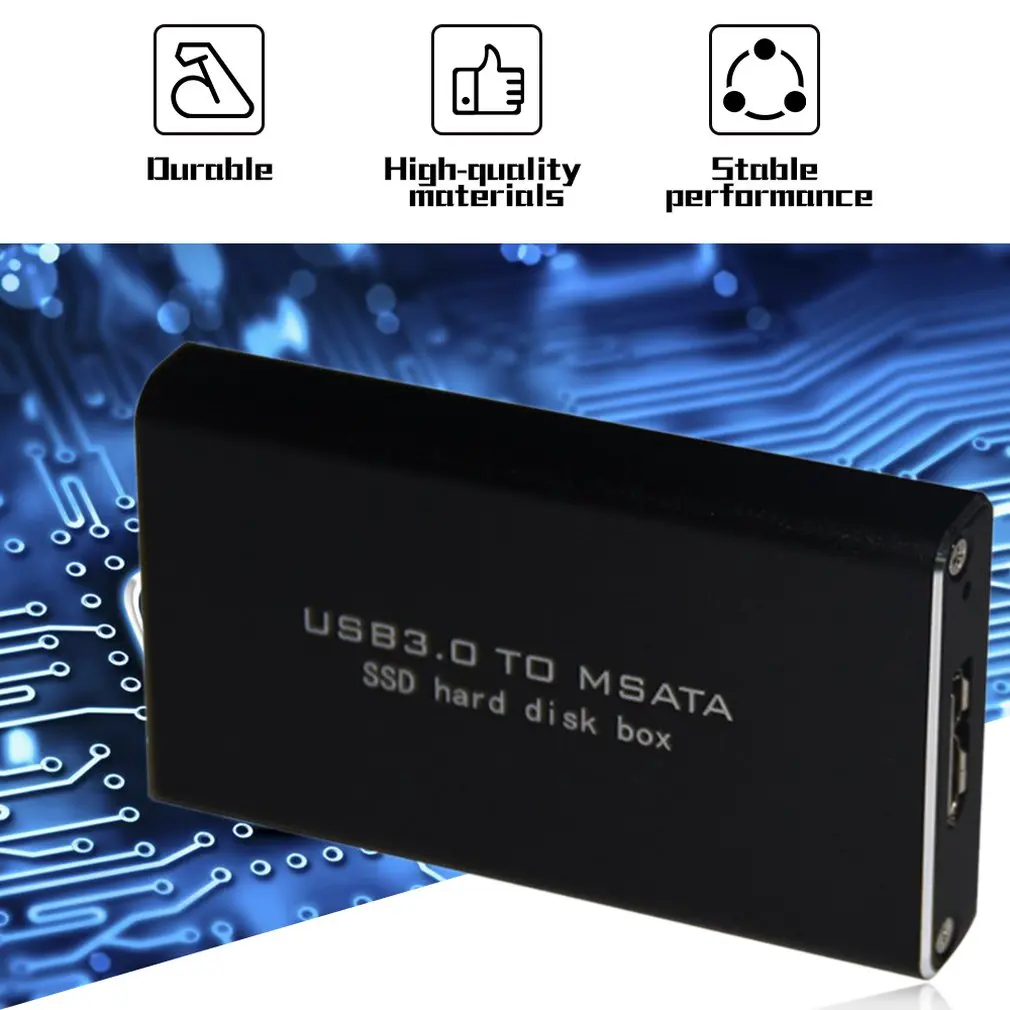 LS-721M Protable USB 3.0 TO MSATA SSD Hard Disk Box For 3060/3042 Computer PC Notebook External Memory Storage With Cable | Электроника