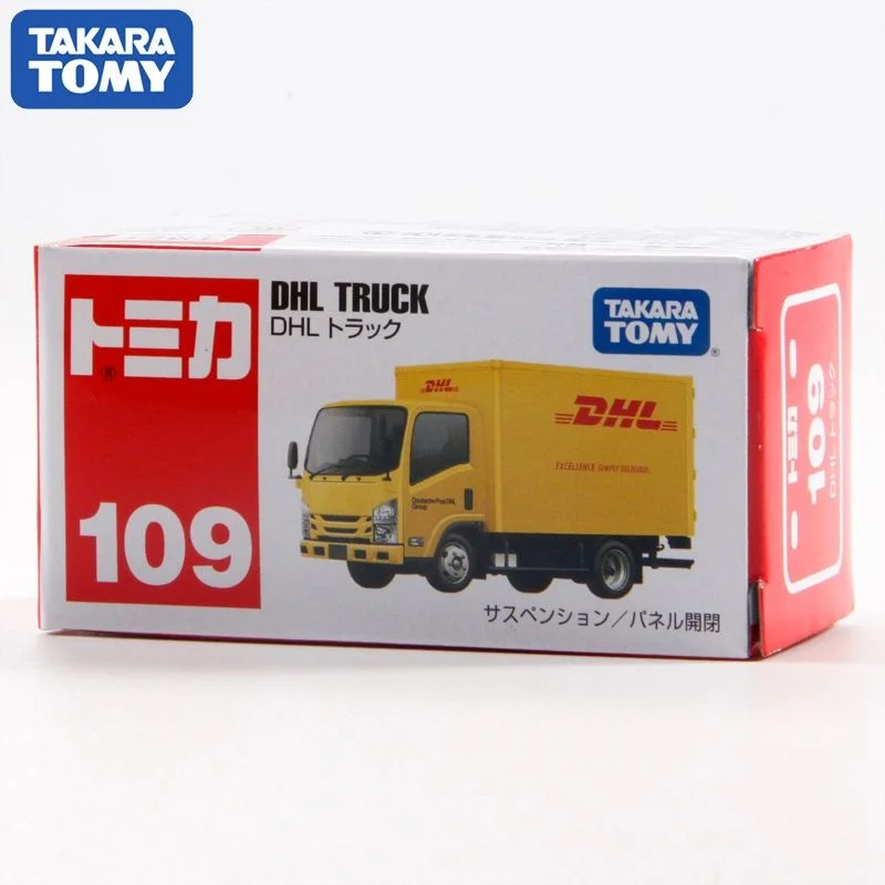 

Takara Tomy Tomica DHL Экспресс-грузовик фургон линия сплав диорама модель автомобиля коллекция миниатюрных автомобилей NO109 игрушки