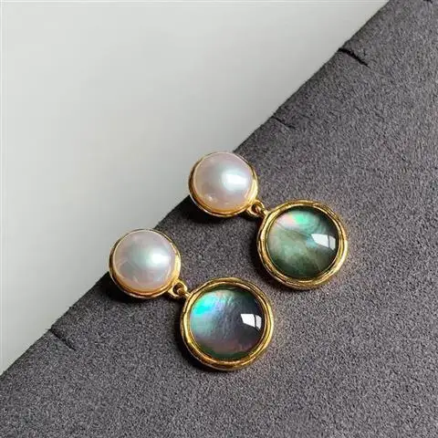 

Fritillary Earrings Unique Design Pearl Earrings Eardrops Short S925 Sterling Silver 2020 New Fashion Earrings Ornament