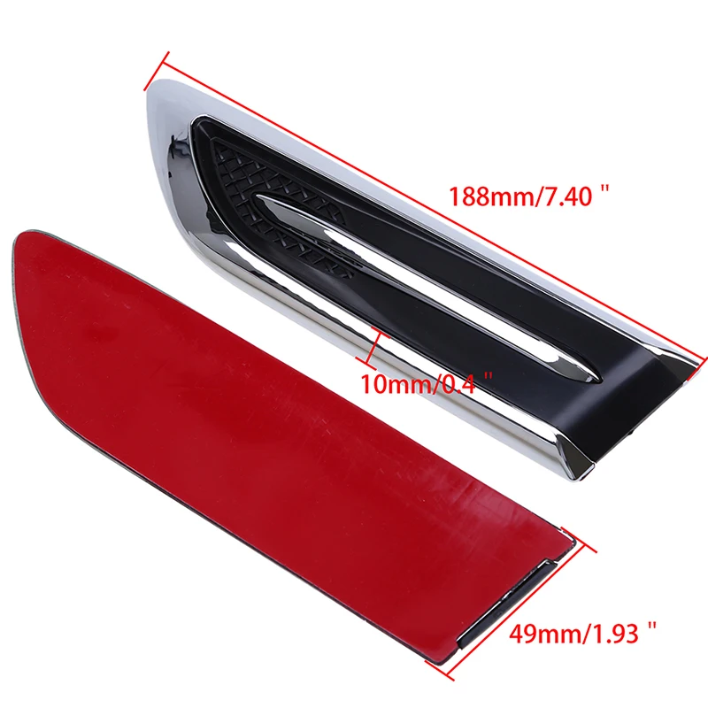 POSSBAY Авто воздушного потока Vent Fender декоративные наклейки боковая сетка чехол