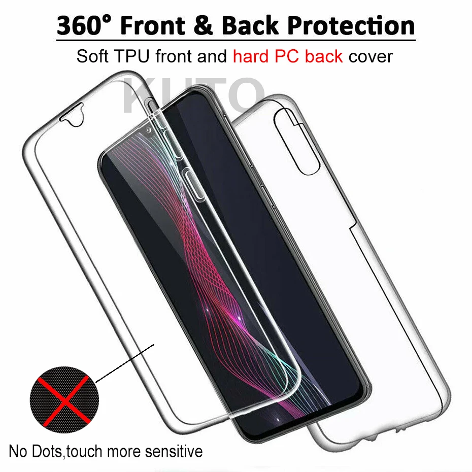Полностью завернутый на 360 градусов прозрачный чехол для телефона Xiaomi Redmi 6 6A Note 7 5