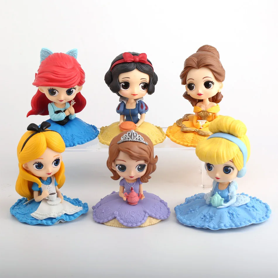 Игрушечные фигурки героев мультфильма Disney аниме София Белоснежка Алиса Золушка