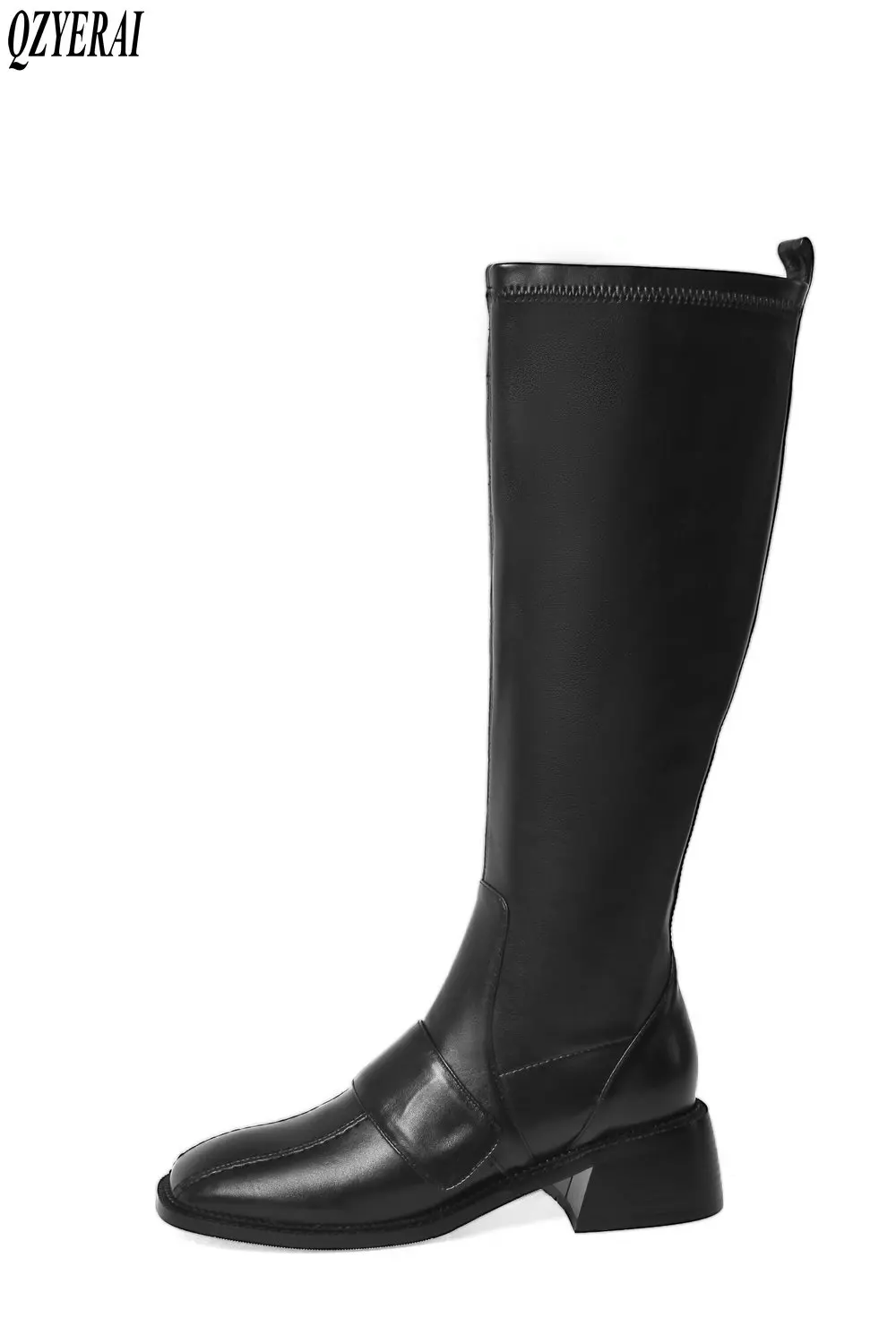 

New winter style Knee high boots Genuine leather Women boots warm Motorcycle boots Fashion boots cowhide Women shoes