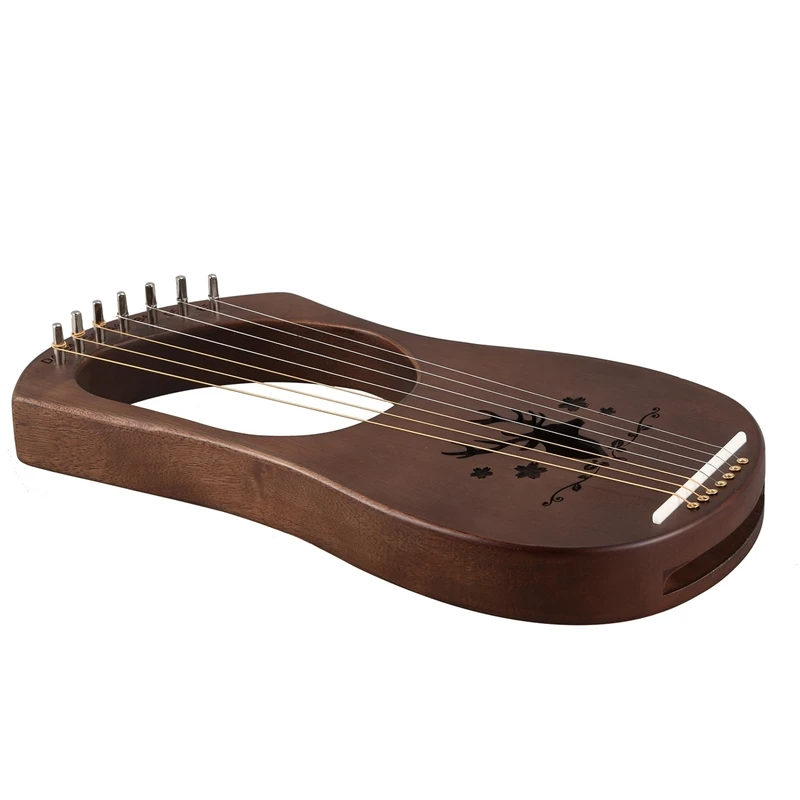 7-String Lyre Harp Strings Solid Mahogany Wood String Instrument with Carry Bag Tuning Tool | Спорт и развлечения