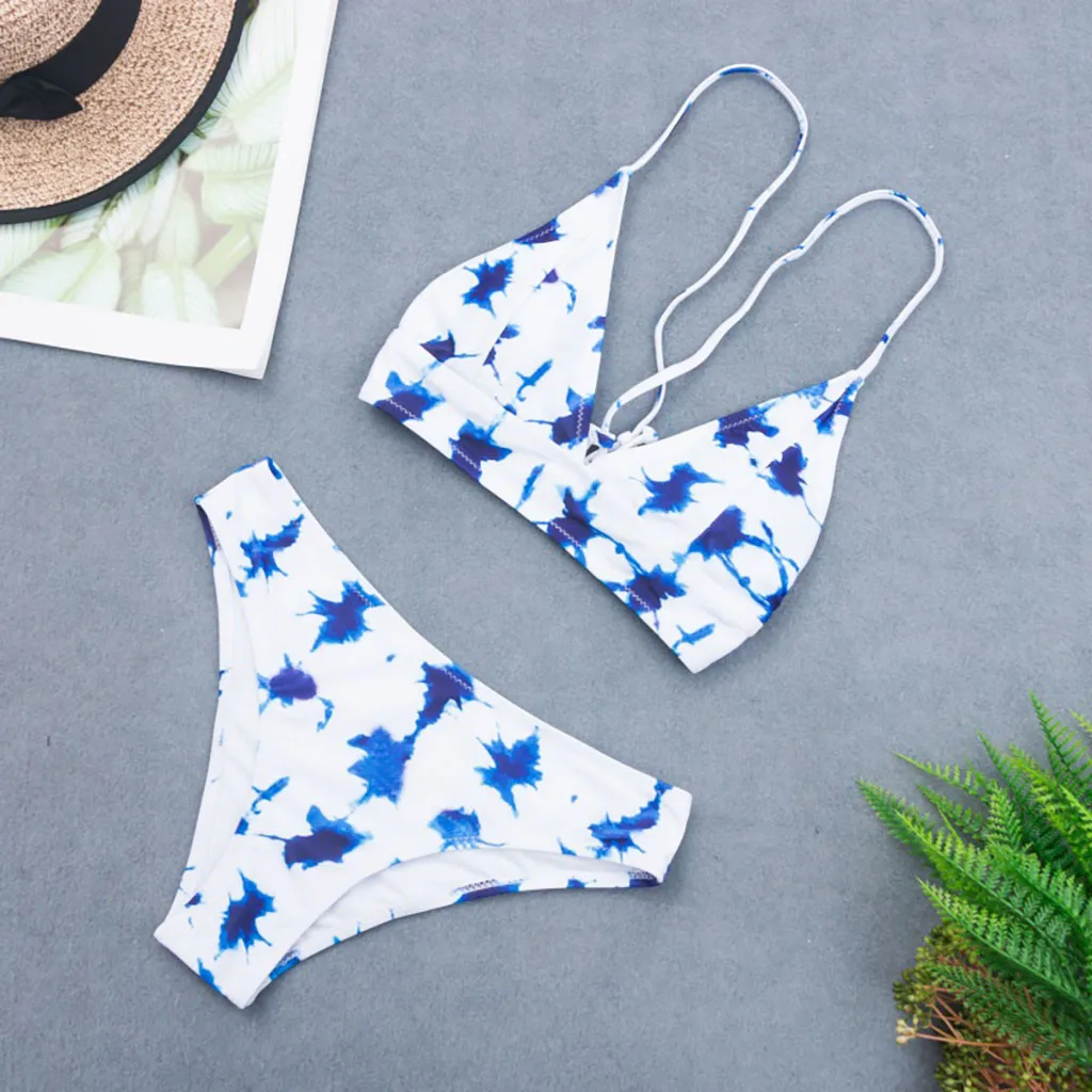 Размера плюс Takini Модный женский комплект бикини с высокой талией женская одежда