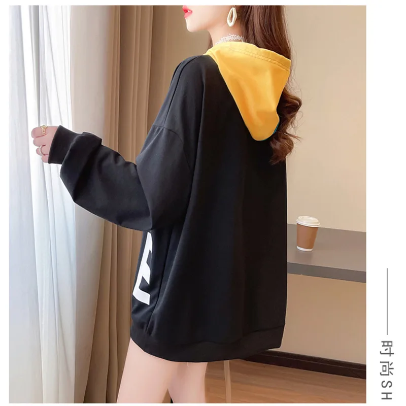 Худи с надписью ярких цветов #1704 свитшот топы пуловеры женская уличная одежда