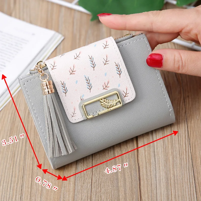 Женский простой короткий кошелек с кисточками держатель для карт