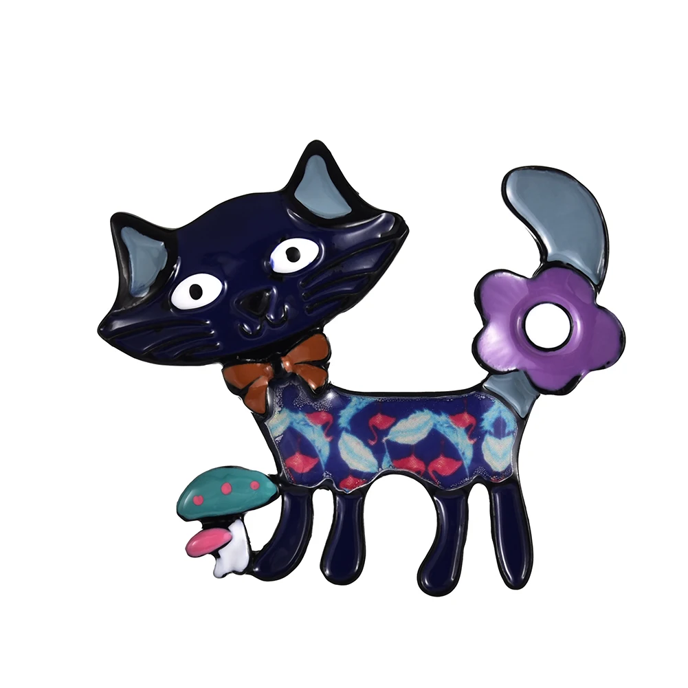 2019 цинковый сплав Милая Эмаль мультфильм кошка брошь одежда рюкзак со значком