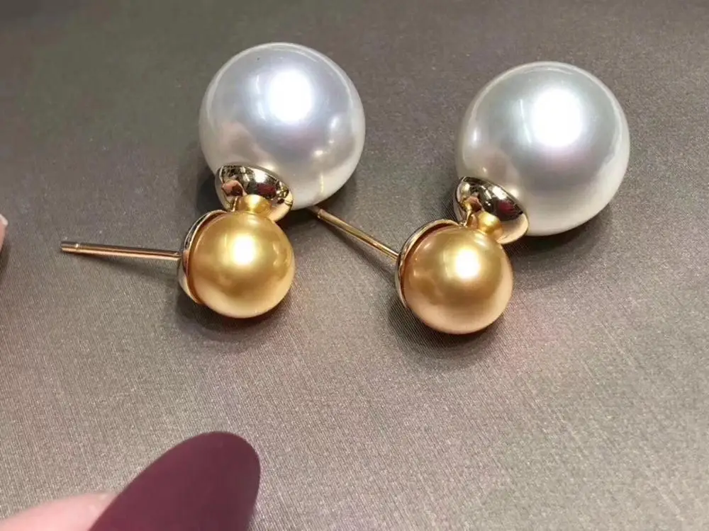 Женские серьги-подвески из серебра 922 пробы с пресноводным белым жемчугом 7-8 мм |