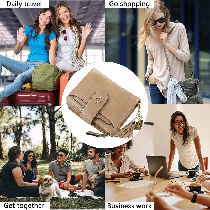 

FACTOO Women's Short Wallet Coin Purse Money Bag Multi-Card Slots Driving License Card Case Fashion Zipper Pocket Bag Small