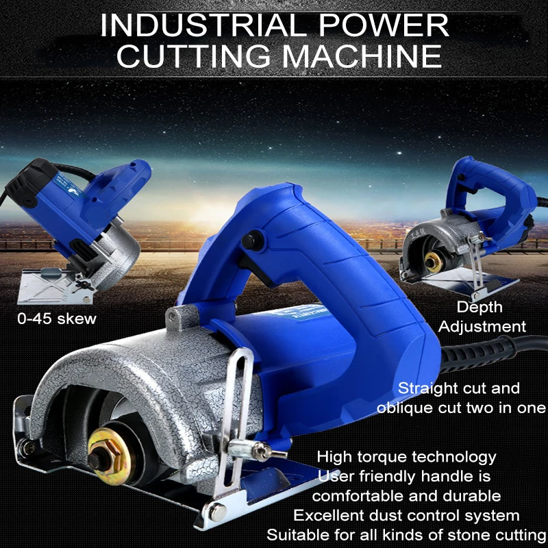

Multifunctional Household Slotting Machine Material Stone Tile Steel Electric Cutting Machine Large Torque Marble Machine