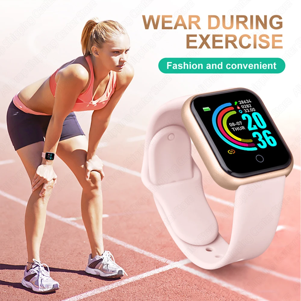 Новинка 2021 умные часы D20 мужские для мужчин женские фитнес-браслет Android - купить по