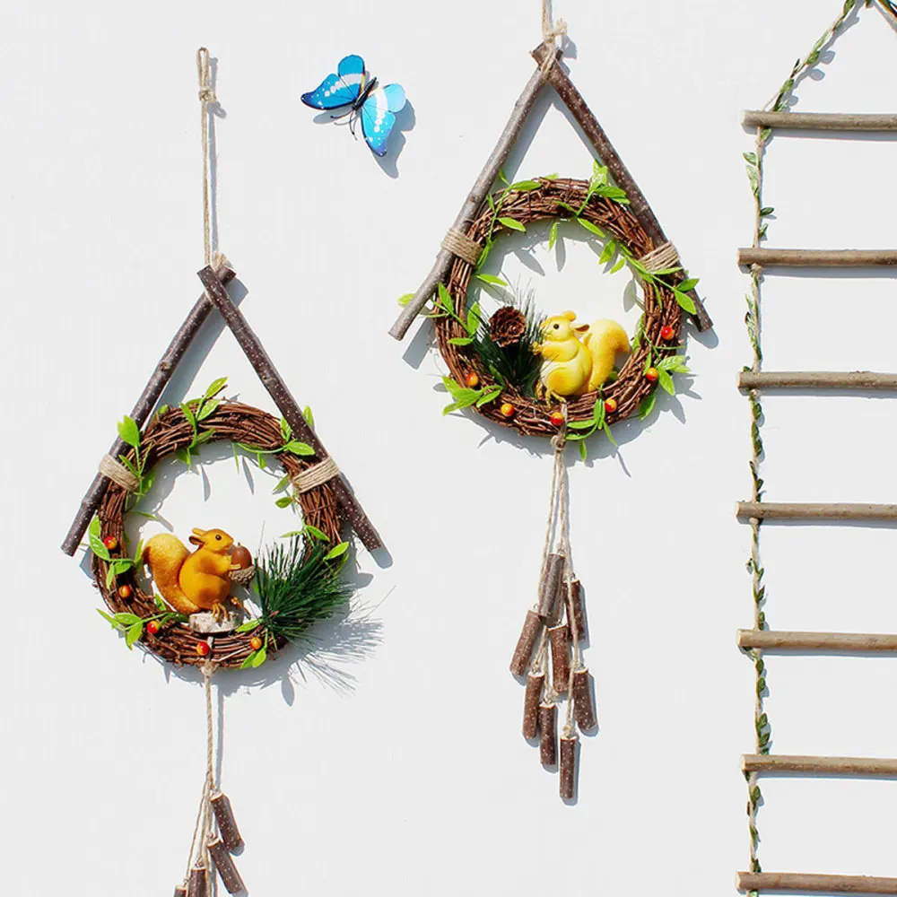 1 шт. модный подвесной Декор Рождественское украшение белка венок декор для