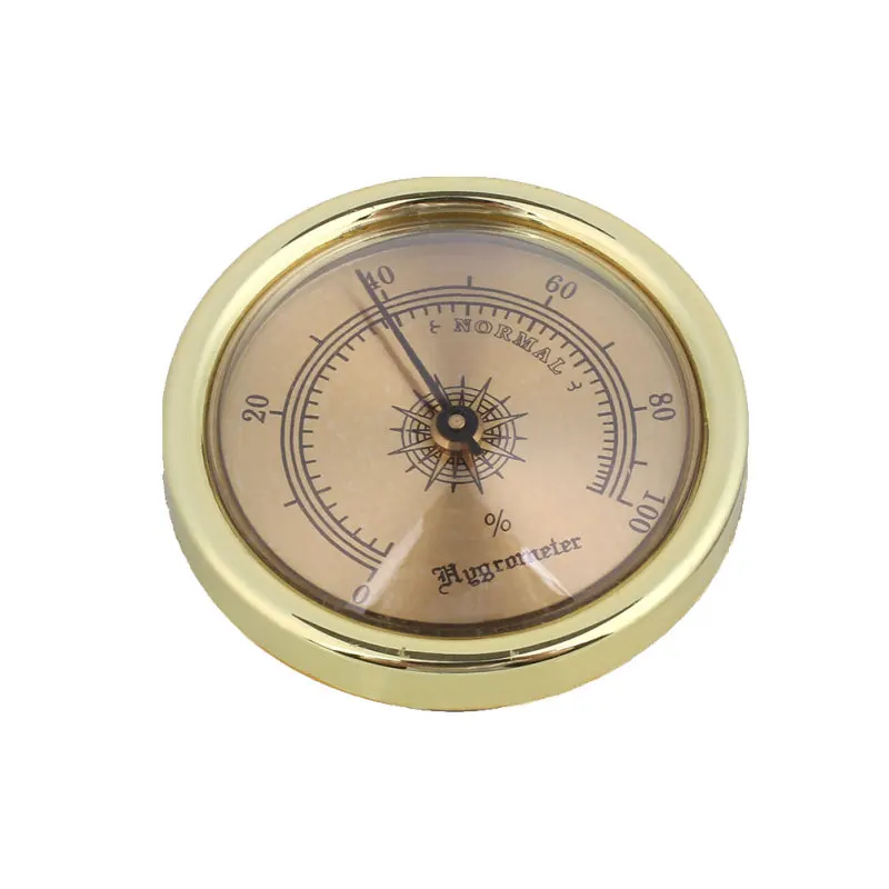 

43mm Precision Cigarette Hygrometer Waterproof Accurate Mechanical Humidor Round Humidity Detector Cigar Accessories Portable