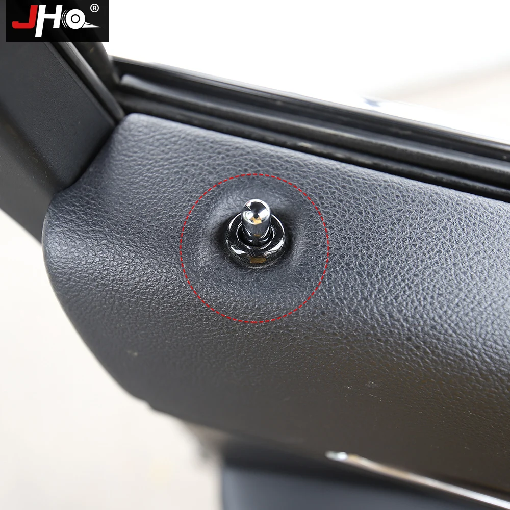JHO Car Accessories ABS Carbon Grain Inner Door Lock Ring Cover Trim for 2014-2019 Jeep Grand Cherokee Limited 2018 2017 2016 15 |