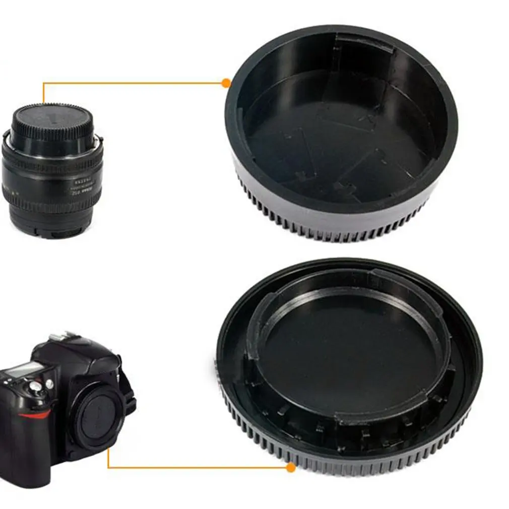

Camera Rear Lens Cap Cover + Camera Front Body Cap For Nikon D3400 D3300 D3100 D5500 D5300 D7200 D7100 D750 D500 D40 DSLR Camera