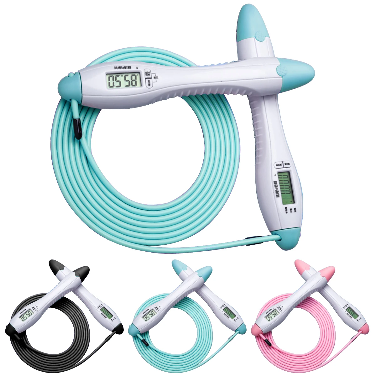 2.8m Jump Rope Digital Counter for Indoor/Outdoor Fitness Training Boxing Adjustable Calorie Skipping Workout Women Men | Спорт и