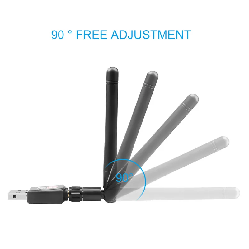 Беспроводной USB WiFi адаптер kebidumei 5 ГГц 2 4 600 Мбит/с антенной двухдиапазонный 802.11ac
