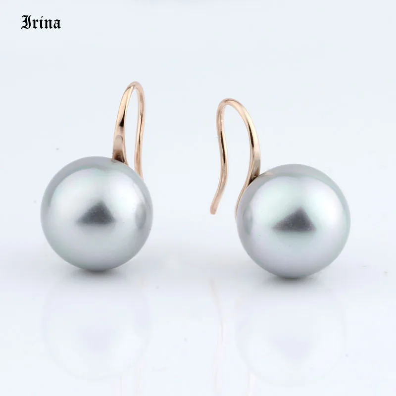 Большие серьги-шарики с жемчугом для женщин и девушек простые красные