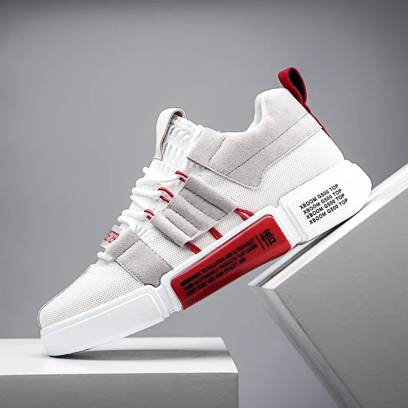 Мужская обувь весна 2019 новая белая спортивная холщовая на плоской подошве летняя