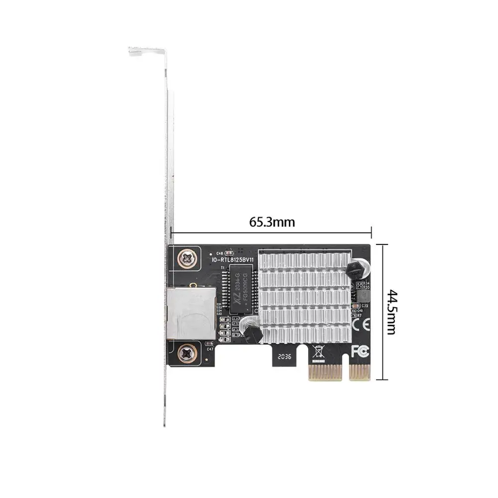 Сетевой адаптер IOCREST 2 5 GBase T Gigabit с 1 портом 2500 Мбит/с PCIe ГБ Ethernet карта RJ45 LAN