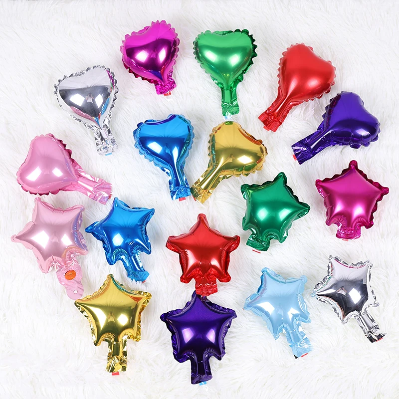 Надувные шары алюминиевая фольга в форме сердца 5 дюймов 50 шт./лот украшения для