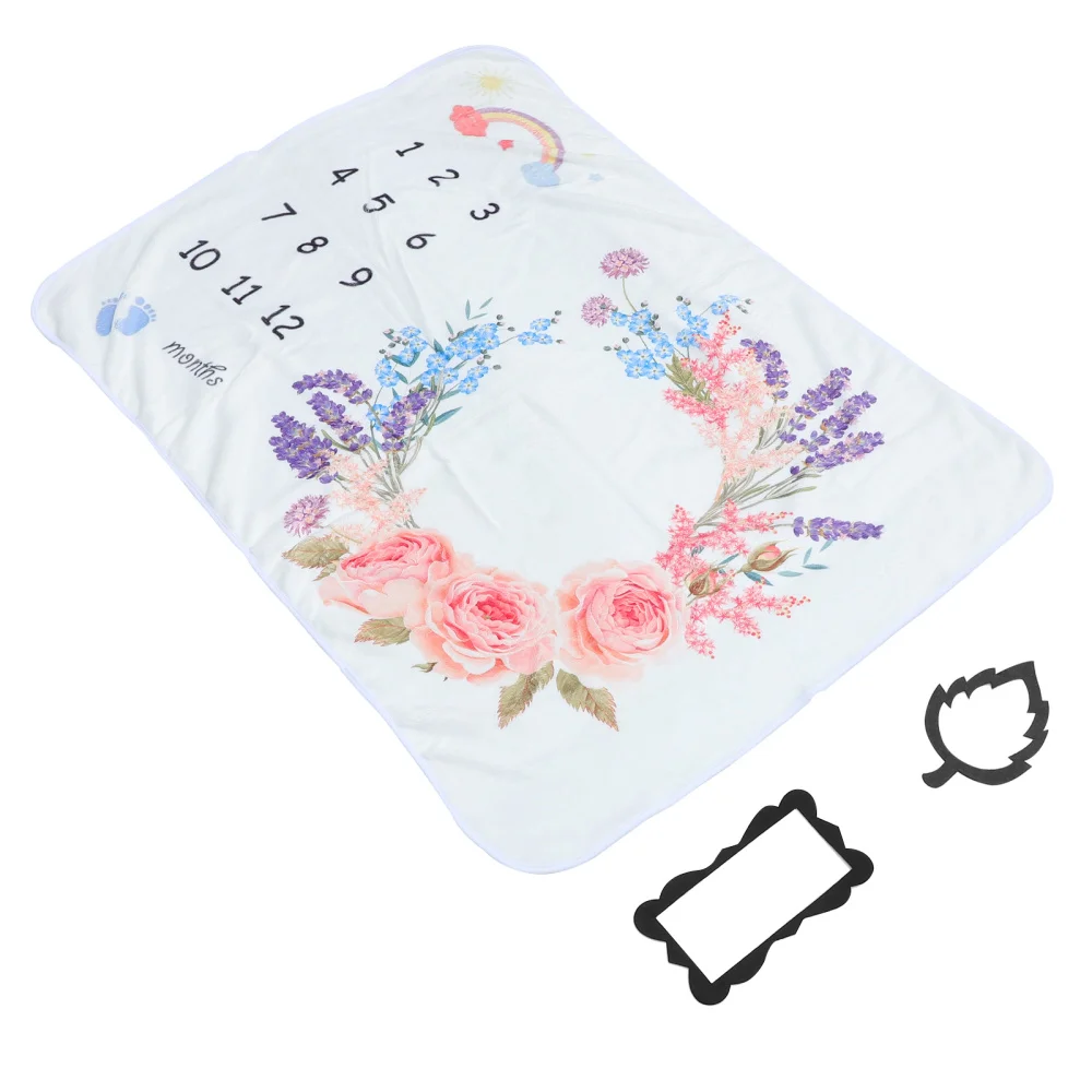 

Newborn Baby Milestone Blanket Monthly Growth Milestones Blanket Photo Prop