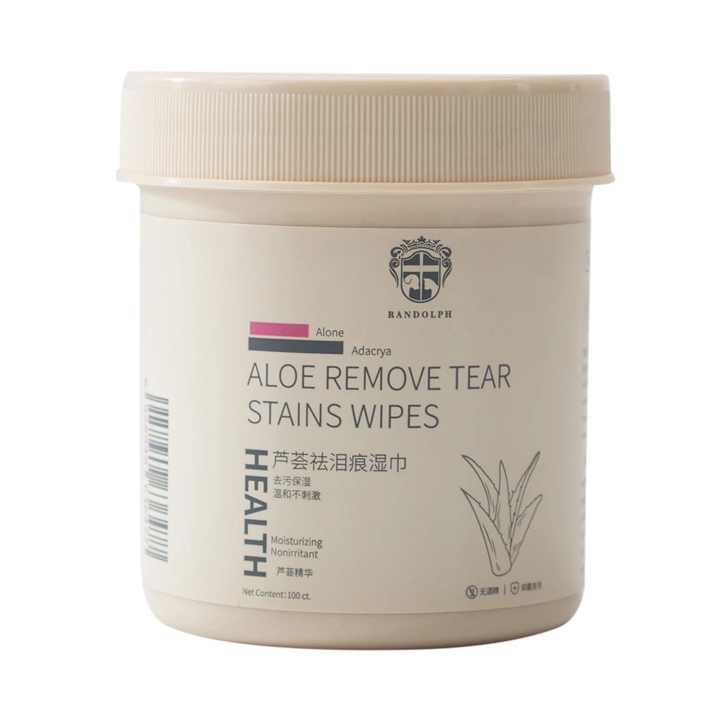 100 шт. собака чистящих салфеток для лица Бумага полотенца Pet глаз влажные салфетки