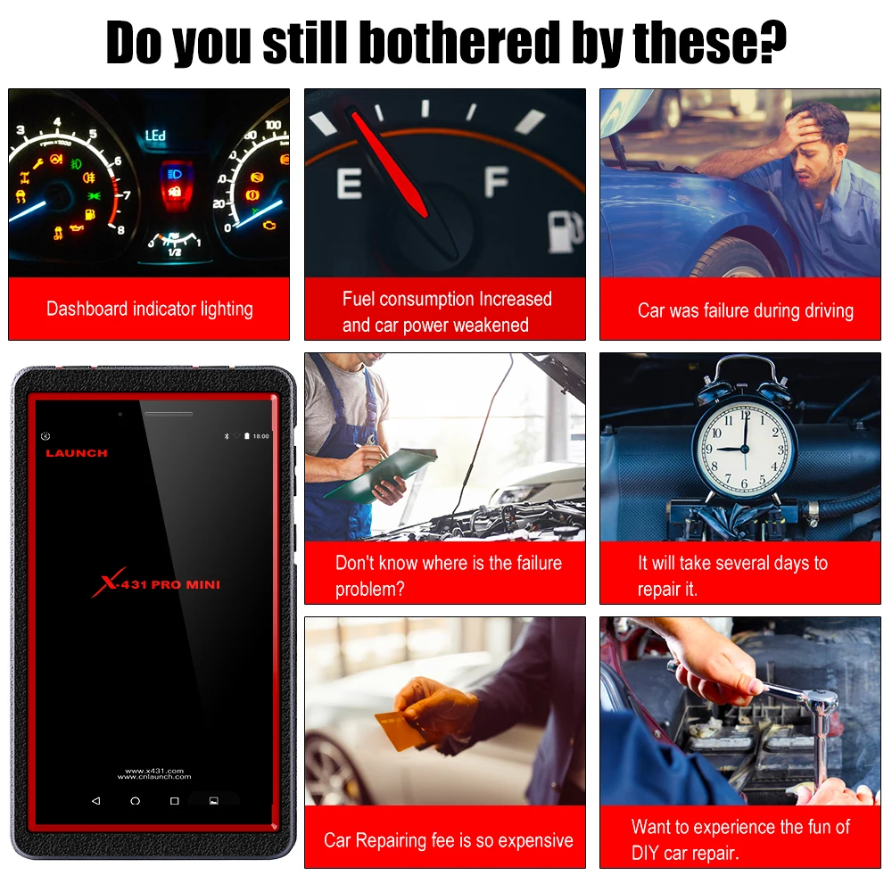 LAUNCH X431 PRO MINI OBD2 автомобильный сканер диагностический инструмент кодирование ECU