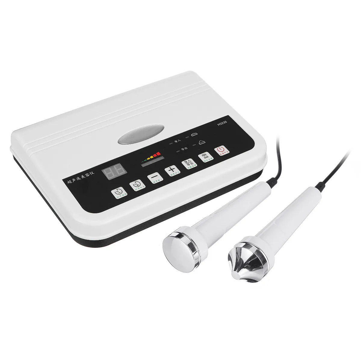 

2in1 Ultrasonic Beauty Galvanic Instrument Electroplating Corporal Detoxification Ultrasound Facial Body Massager SPZ