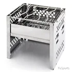 Складная горелка из нержавеющей стали, Ультралегкая уличная газовая плита для барбекю, дровяная горелка для барбекю, походов