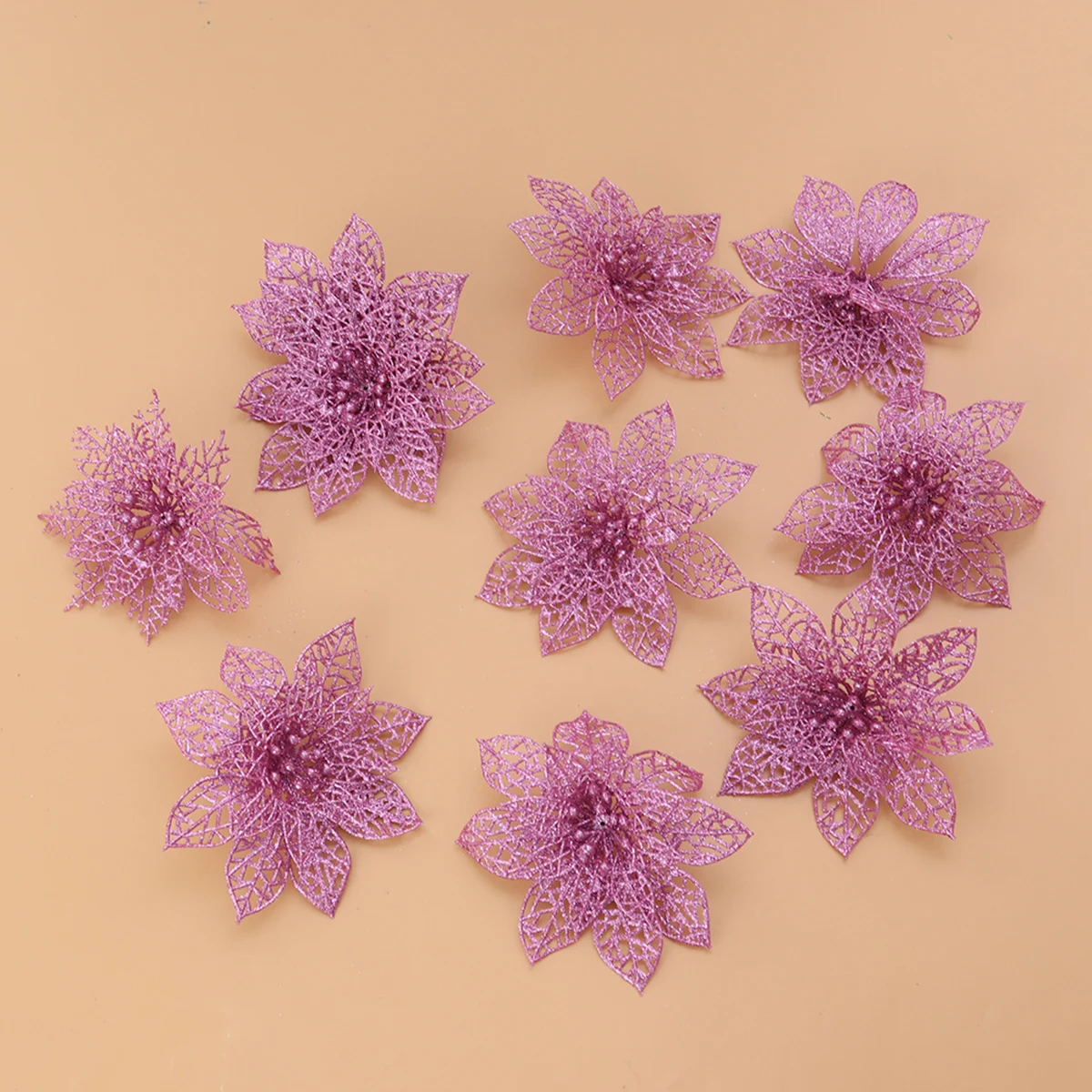 10 шт. искусственные цветы Искусственные Рождественские Пластиковые