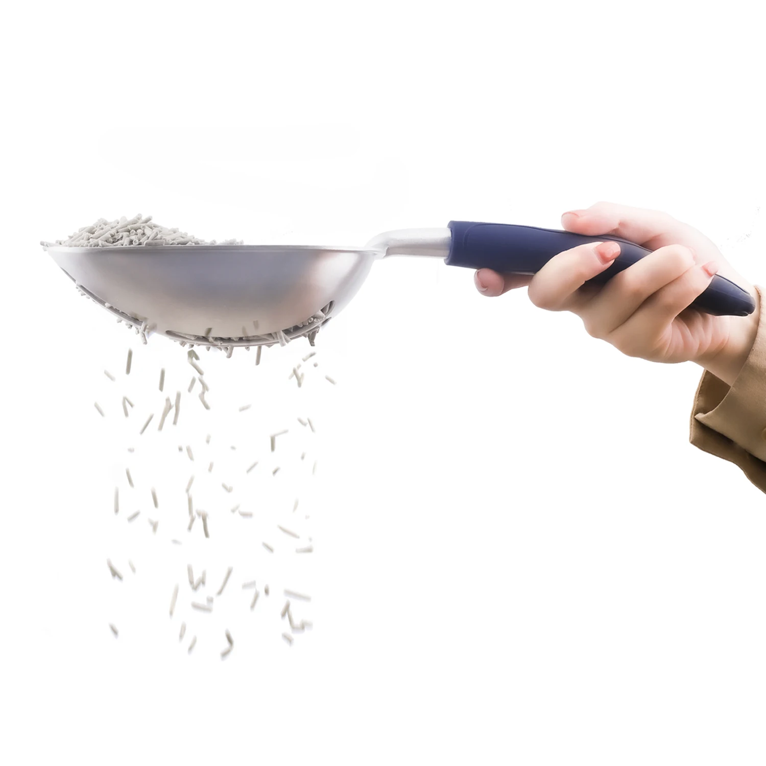 

Furrybaby Solid Cat Litter Scoop with Silicone Handle Aluminum Alloy Deep Cat Shovel Large Pets Litter Scoop Metal with Mesh