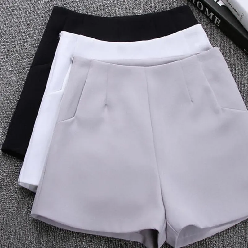

2021 New Women Summer High Waist A-Line Shorts Casual Suit Shorts Women Solid Color Short Pants Ladies Shorts