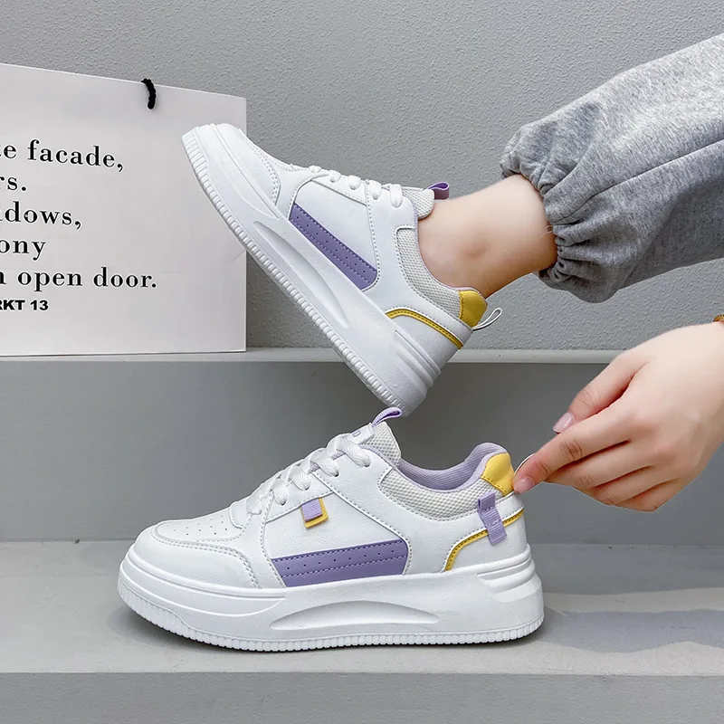 Han edition of new fund of 2021 autumn ins increased white shoe tide female students running sneakers F13 breathable leisure