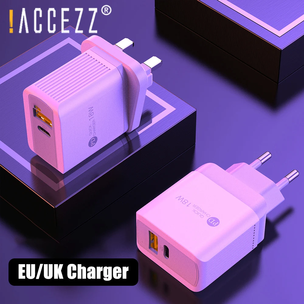 ! Сетевое зарядное устройство USB ACCEZZ 18 Вт 2 порта 2020|Зарядные устройства для